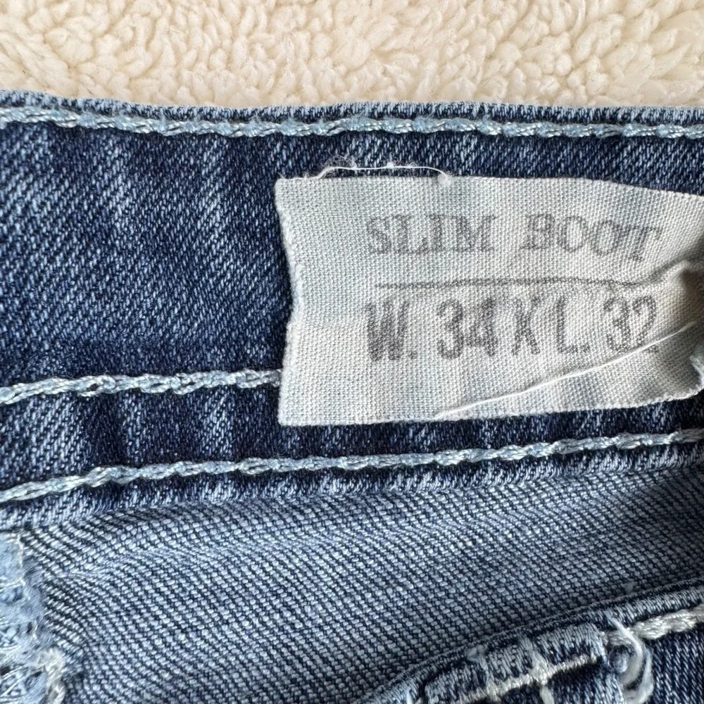 TK Axel Mens Jeans‎ Slim Boot Cut W34 Blue Denim Casual Everyday Wear